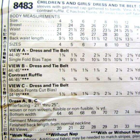 GIRL'S DRESS PATTERN, 10,  "ANNIE" MOVIE STYLE, NWT UNCUT McCALL'S VINTAGE 1983 - Picture 5 of 5